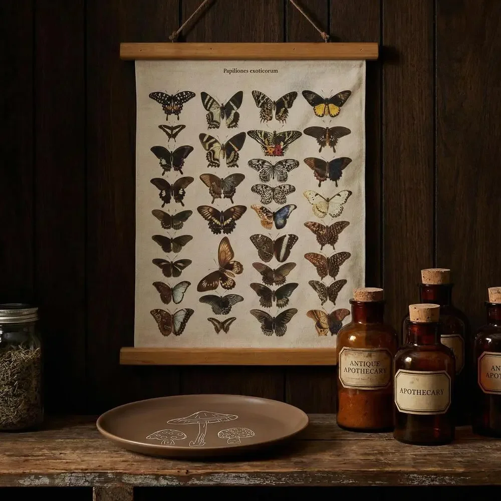 Papiliones Exoticorum Butterfly Print Decorative Canvas Wall Decor | 15.75